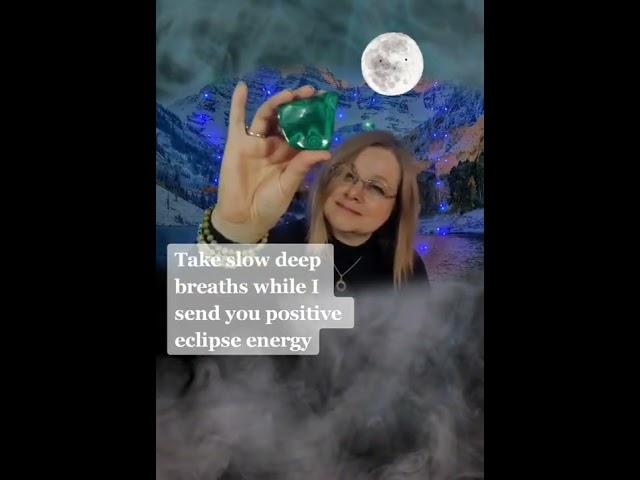 Full blood moon Lunar eclipse energy healing. Asmr Malachite crystal healing #shorts