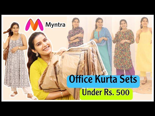 **UNDER 500** Myntra Kurta Sets For Office | Upto 70% Off On Kurta sets | Super Style Tips