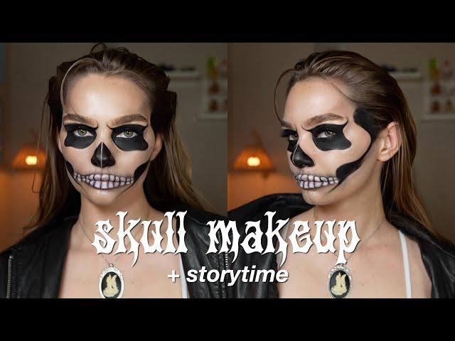 doing skull makeup while talking about my demonic encounters as a child *SPOOKY STORYTIME*