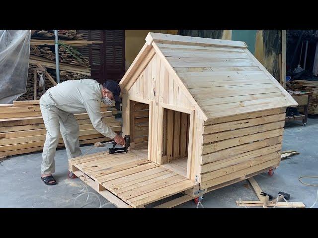 DIY Design Ideas For Woodworking Projects From Pallet Wood - Build A Pet Wooden House From Pallets