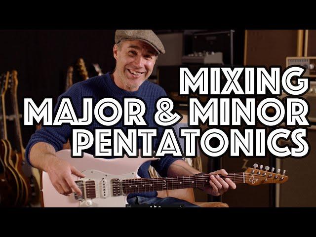 Mixing Major & Minor Pentatonics In Blues - How, Why and What To Practice! Guitar Lesson Tutorial