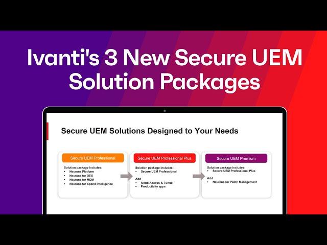 Introducing Ivanti's 3 New Secure UEM Solution Packages