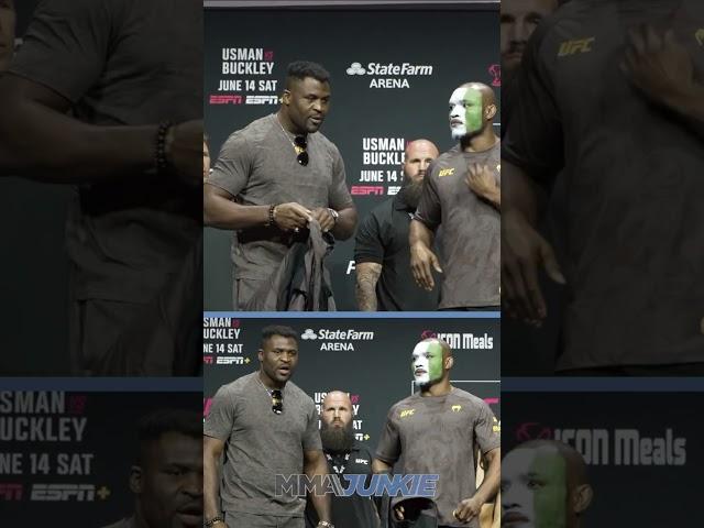 Francis Ngannou makes surprise UFC return for Kamaru Usman's faceoff