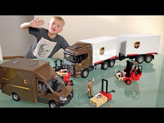 BRUDER toys UPS Container Trucks for CHILDREN!