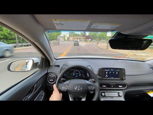 2020 Hyundai Kona EV Full electric POV test drive + impressions - Light and quick!!