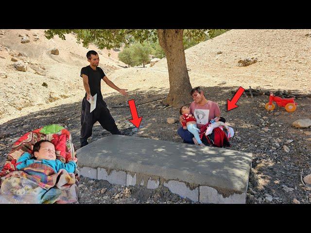 The pain and suffering of a father with his children after the death of his wife