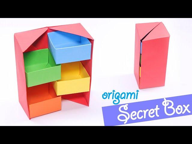 Origami Secret Stepper Box Tutorial -  DIY - Paper Craft