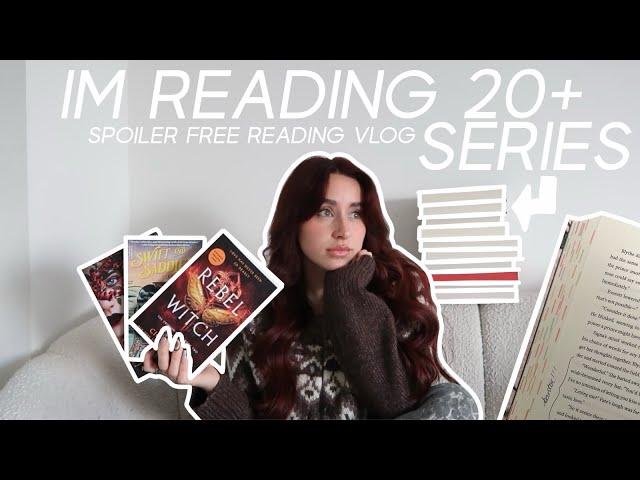 *attempting* to finish the 22 series I am in the middle of (spoiler free reading vlog)|bookmas day 1