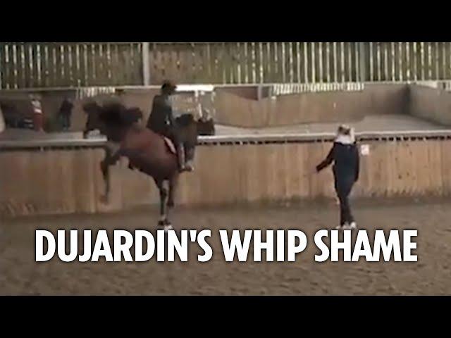 Shock moment Olympian whips horse as Team GB's Charlotte Dujardin is banned ahead of Paris 2024