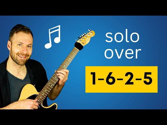 How to improvise jazz guitar solos over a 1 6 2 5 chord progression