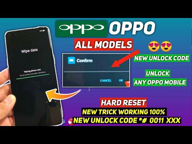 All Oppo Reset Password How to fix forgot lockscreen Password Any Oppo Phone Wipe Data 100% Working