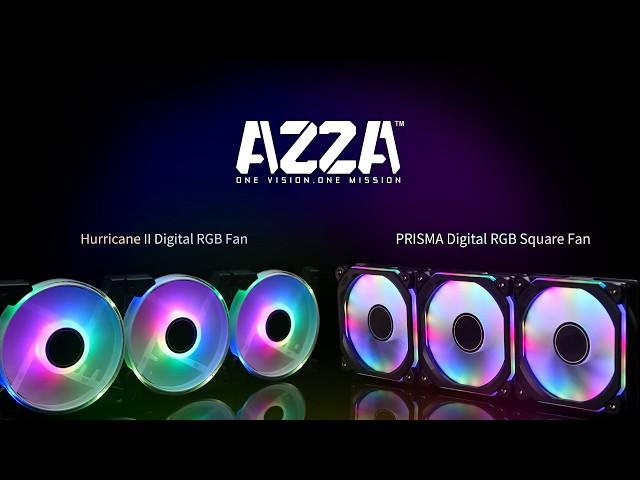 AZZA HURRICANE II Digital RGB Fan & PRISMA Digital RGB Square Fan