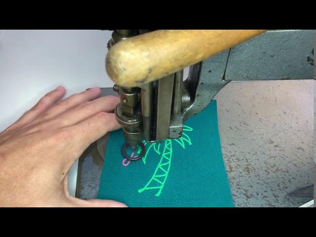 Freehand Script Lettering Chainstitch Embroidery