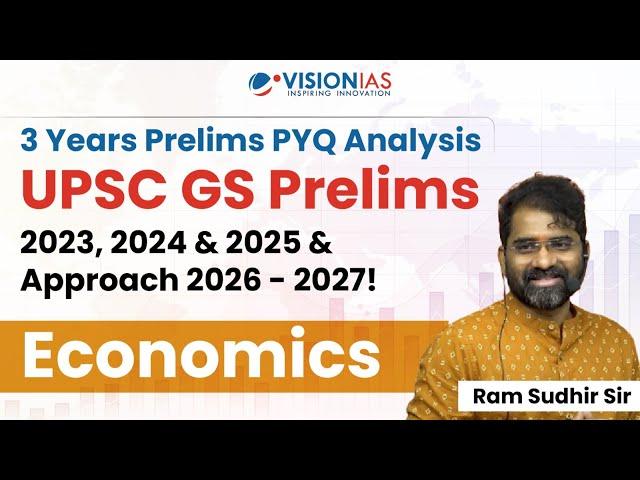 3 Years PYQ Analysis (2023, 2024 & 2025) | UPSC GS Prelims | Economics | Ram Sudhir Sir