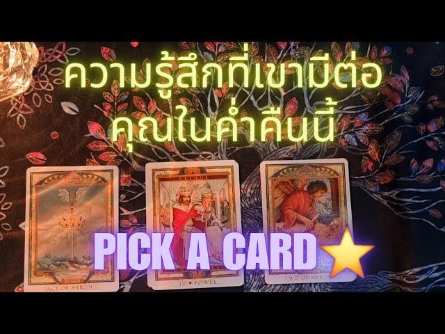 ความรู้สึกที่เขามีต่อคุณในค่ำคืนนี้⭐️pick a card ความรัก⭐️222⭐️