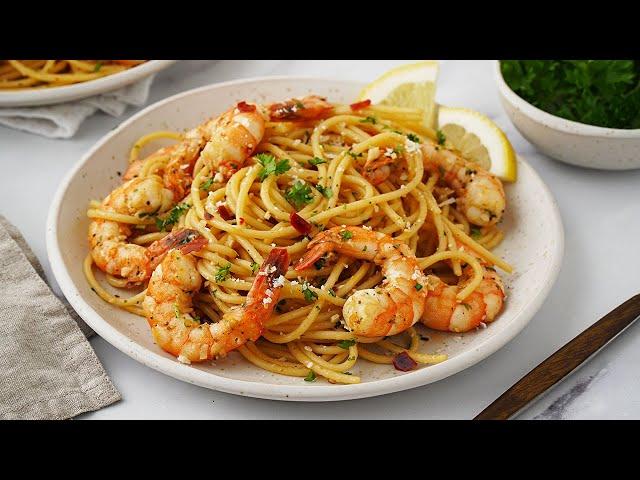 Spicy Garlic Prawn Pasta in 20 minutes | Quick & Easy