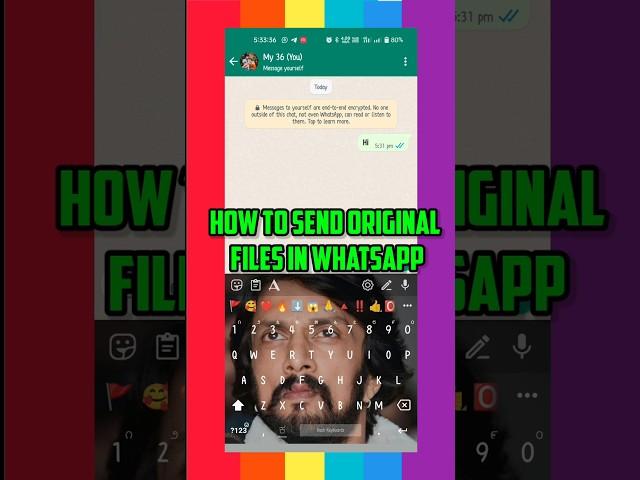 how to send original files in WhatsApp #shorts #whatsapp