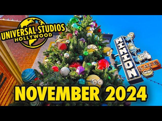 Universal Studios Hollywood - November 2024 Walkthrough: Mario Christmas Merch & Wicked [4K POV]