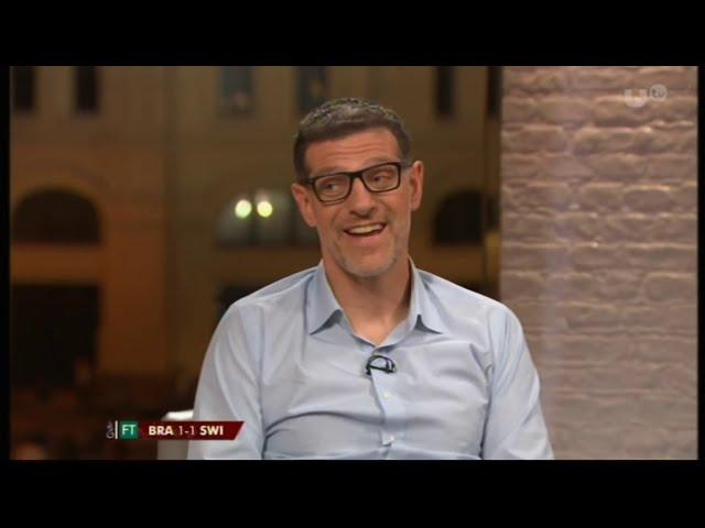 Slaven Bilić making Roy Keane laugh