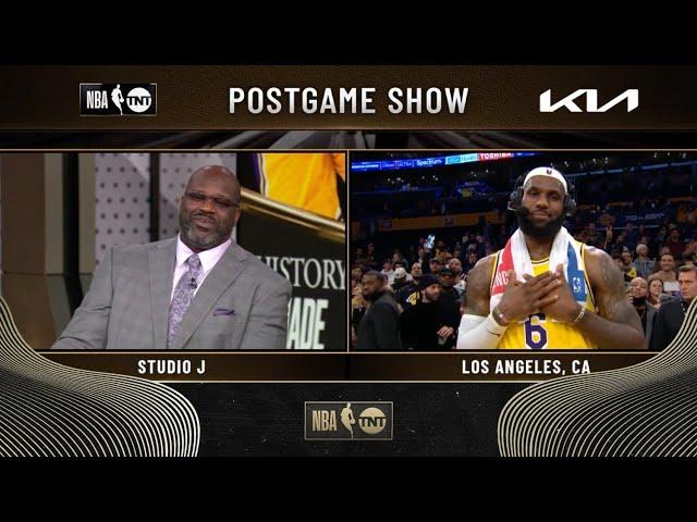 LeBron James Reacts To Breaking Kareem's Scoring Record | NBA on TNT