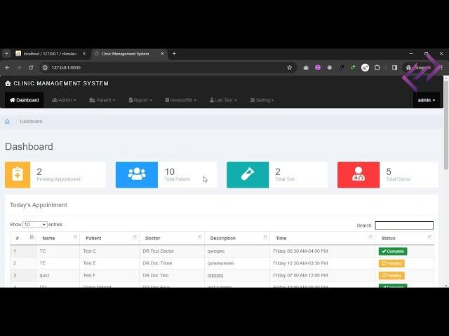 Clinic Management System in PHP Laravel with Source Code - CodeAstro