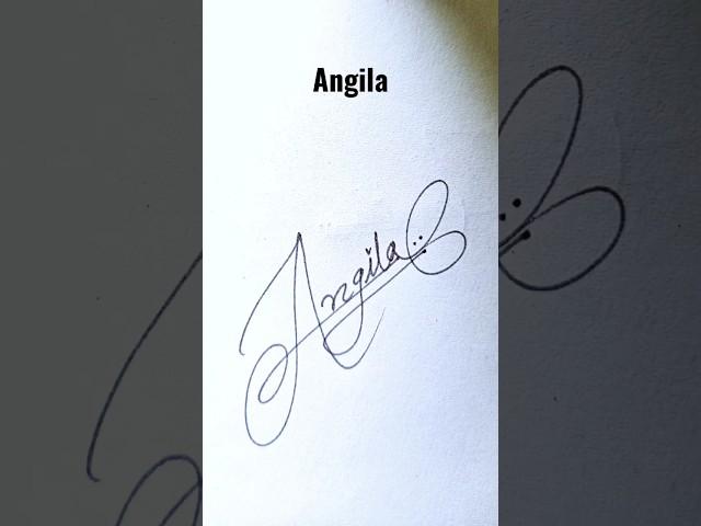 Angila stylish Signature Ideas || HN Creations || #draw #viral #art #signature #hncreation