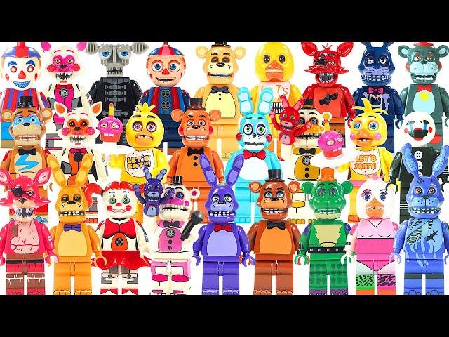 All Five Nights at Freddy's | FNAF | Halloween Movie Unofficial Lego Minifigures