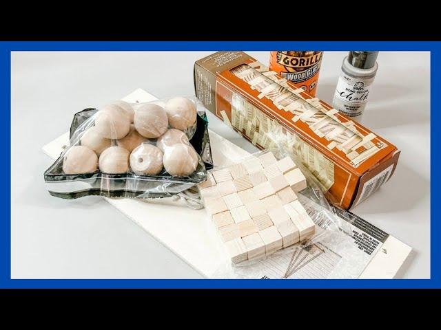 Dollar Tree Decorative Tray DIY || Using Tumbling Blocks || Just 1 Easy Craft