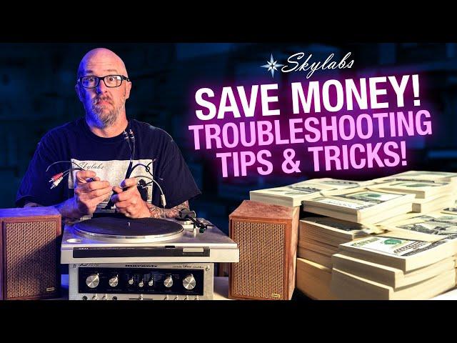 SAVE MONEY! Skylabs Vintage Stereo Troubleshooting Tips and Tricks! Receiver Turntable Speakers