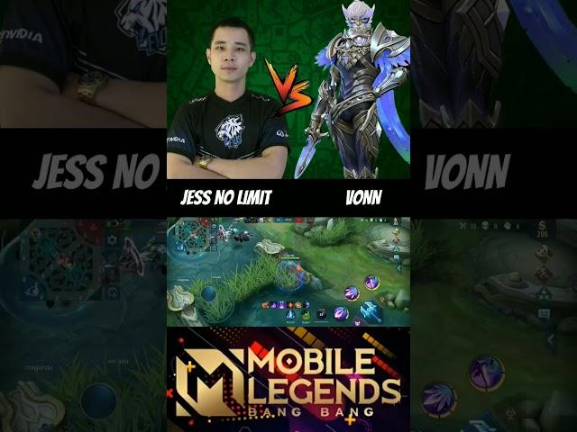 Jess no limit vs Vonn (gusion savage) who is best  #jessnolimit #vonn #gusion #mlbb #shorts