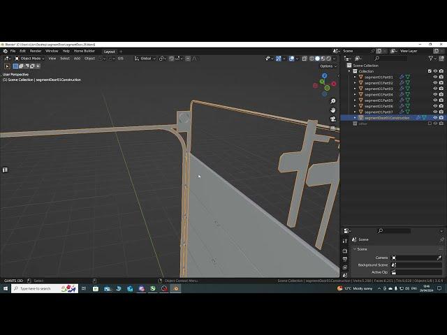 Animating sectional/segment door in Blender for FS 22