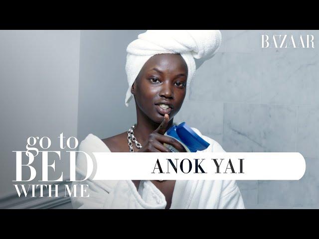 Top Model Anok Yai's Nighttime Skincare Routine | Go To Bed With Me | Harper's BAZAAR