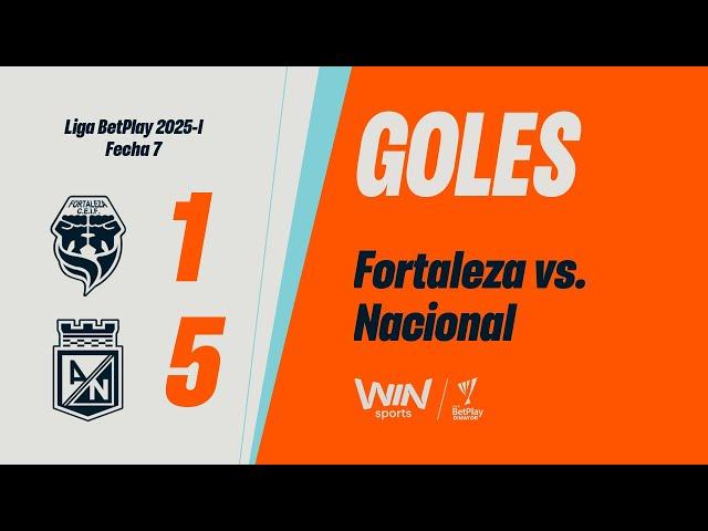 Fortaleza vs. Nacional (goles) | Liga BetPlay Dimayor 2025-I | Fecha 7