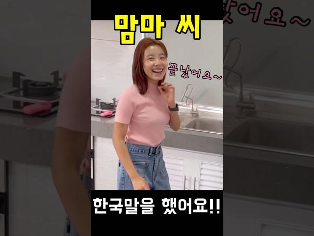 이제 점점 한국 말를 쓰고 있네요?! #shorts #쇼츠