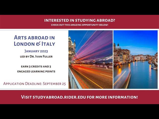 Arts Abroad in London & Italy - January 2023