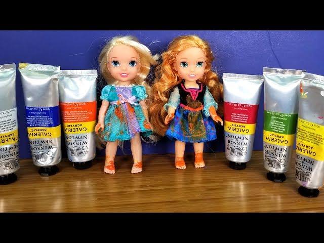 Painting project ! Elsa and Anna toddlers