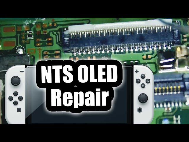 Nintendo Switch OLED Black screen - Damaged LCD Connector Replacement