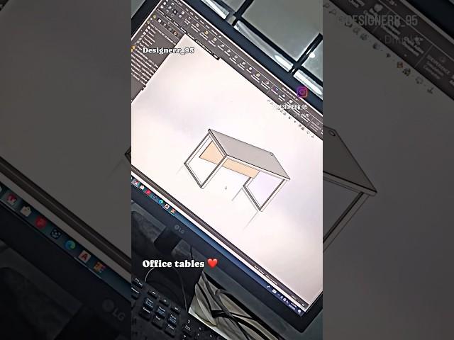 Office table .. comment for projects #solidworks #designer #3ddesigning  #office #furniture