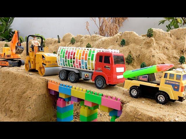 Collection funny videos toy police car dump truck construction vehicles