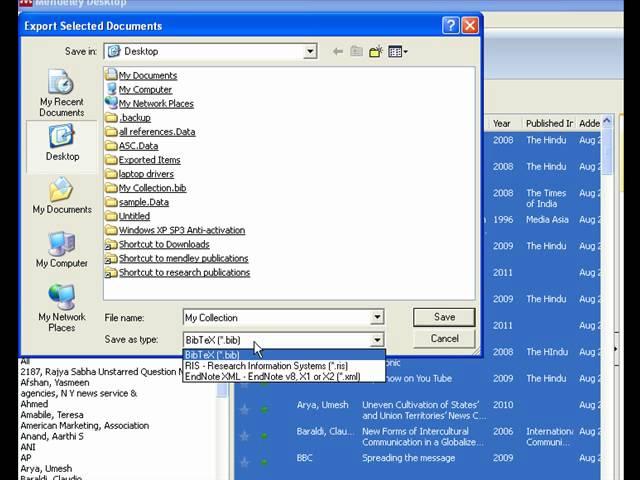 29. Export/Import Data in Endnote, Mendeley and Zotero