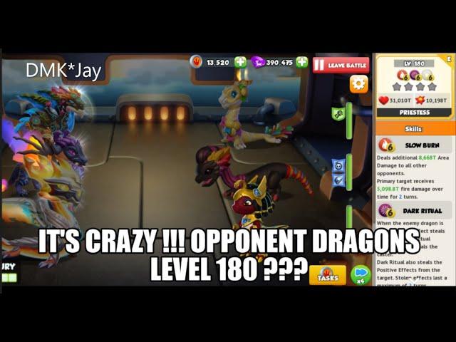 It's CRAZY !!! Opponent dragons level 180 ???  - Dragon Mania Legends - (DMK*Jay) 드래곤 매니아 레전드
