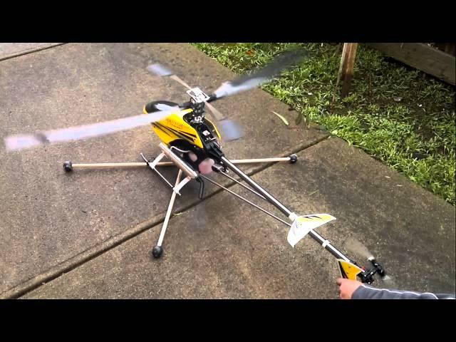 Thunder Tiger Raptor 50 Super Combo Nitro Heli - First Start