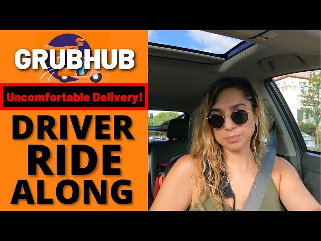 GrubHub Driver Ride Along Food Delivery | Uncomfortable Delivery! | Part 1