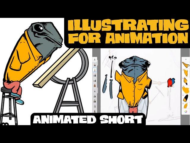 Illustrating a character for animation – animated short – illo talk with Cory Kerr