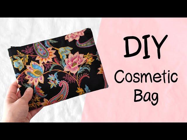 DIY *easy* COSMETIC BAG | UPCYCLED