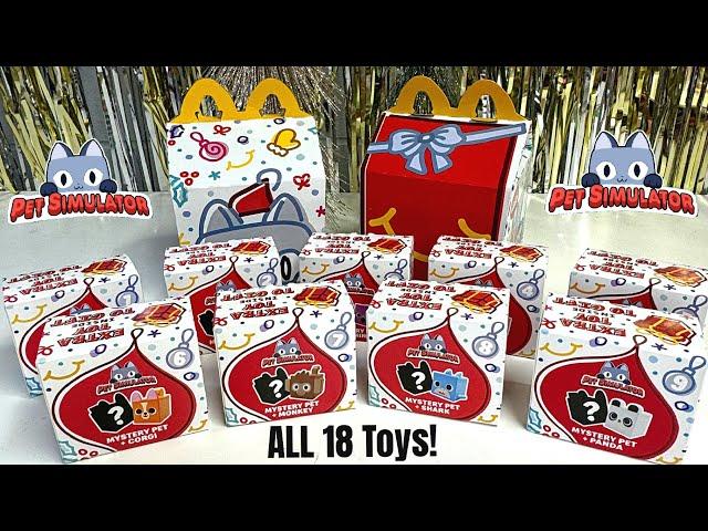 McDonalds Pet SimulatorHappy Meal Collection! 9 Boxes, 18 Clip on Pets to collect!!