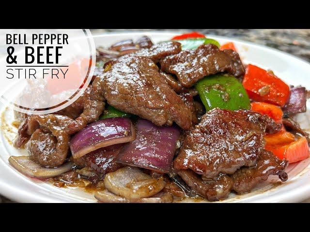 Beef And Bell Pepper Stir Fry |  Beef Stir Fry With Vegetables|  Pepper Steak Recipe