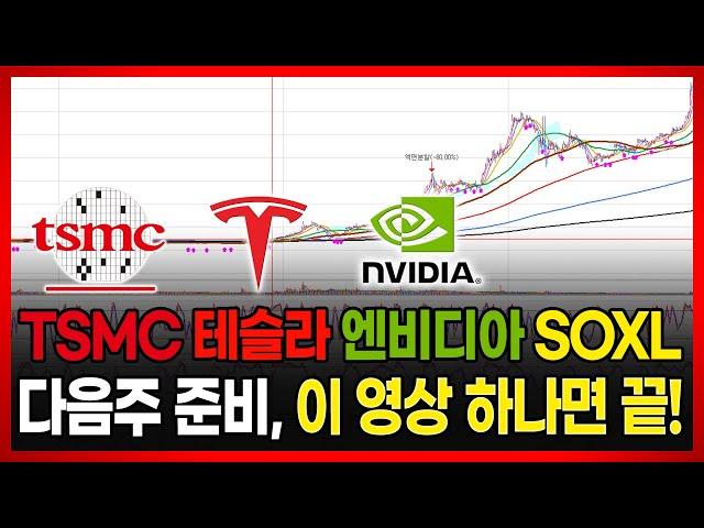 TSMC 테슬라 엔비디아 SOXL 다음주 준비, 이 영상 하나면 끝 납니다