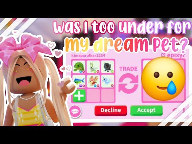 Was I UNDER For MY DREAM PET!?  #adoptmeroblox #preppyadoptme #adoptmetrading