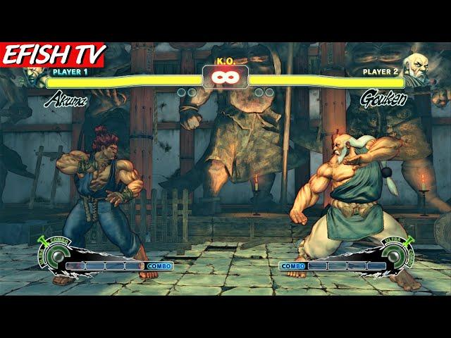 Akuma vs Gouken (Hardest AI) - Ultra Street Fighter IV